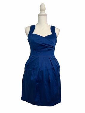 Teeze Me Royal Blue Sleeveless Fit-and-Flare Midi Dress Women’s 7 (Small size)